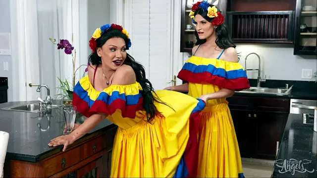 TS stars Jessy Dubai and Zariah Aura in Raunchy Cumbia