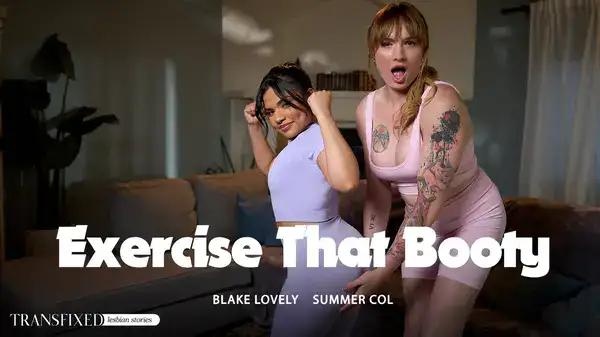 Trans Blake Lovely in sexy leggings with Summer Col